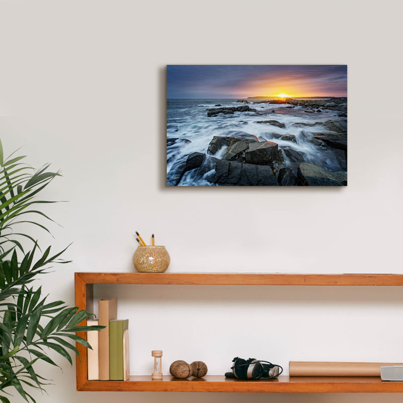Epic Graffiti 'Sunset On Vinalhaven' by Rick Berk Canvas Wall Art