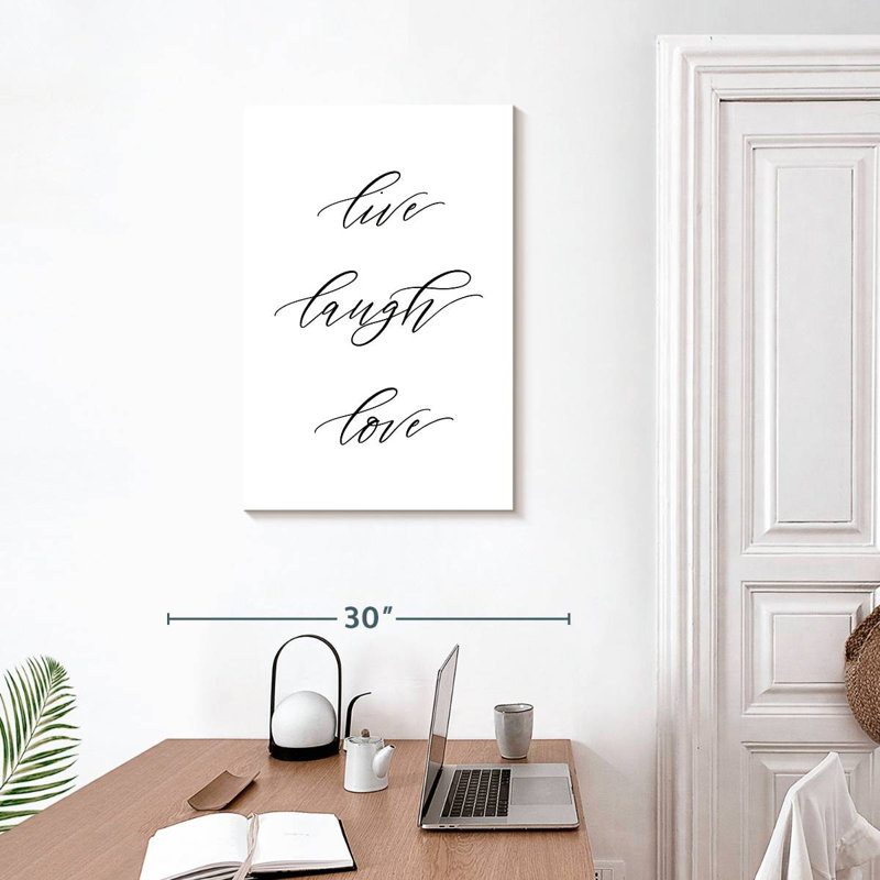 Tergel Minimalist Live Laugh Love, H 30 po x l 20 po