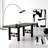 Ancient Chinese Style Black Solid Wood Rectangular Dining Table-111017845