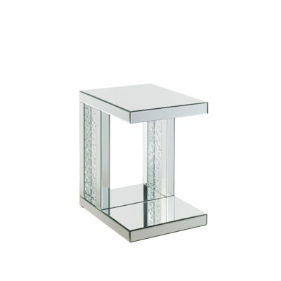 Darrington Mirrored Glass Top End Table