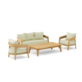 Outdoor 4 - Piece Teak Conversation Set