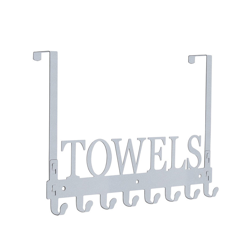 Porte-serviettes mural pour salle de bain, Gris
