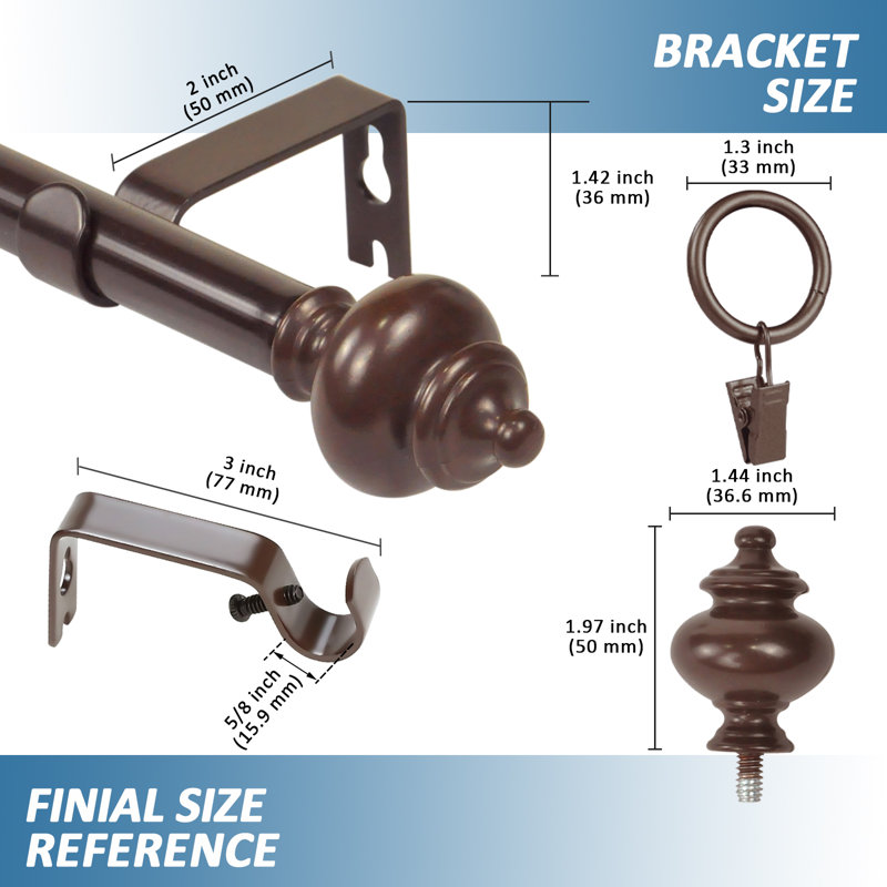 Lipson Steel Adjustable 0.62'', 28" - 48" , Bronze