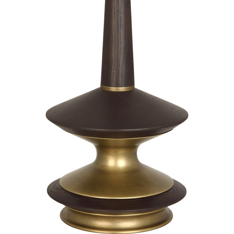 Lampe de table 34,5 po Fletcher, Noyer foncé / laiton chaud