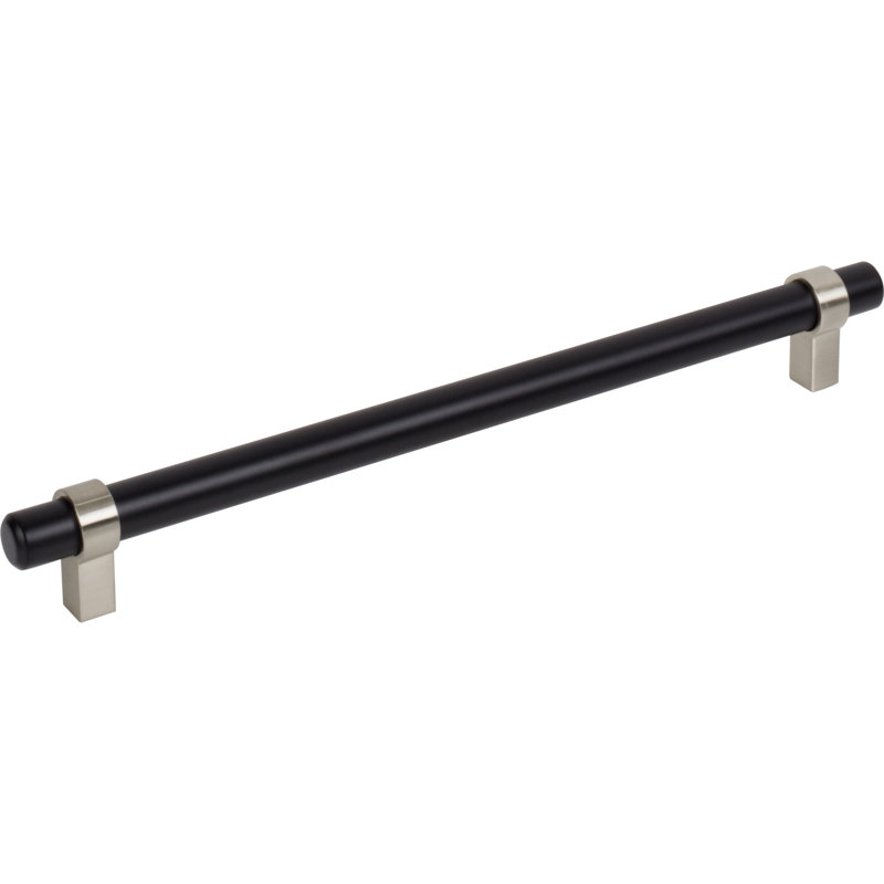 Key Grande Bar / Handle Pull, Matte Black/Stain Nickel