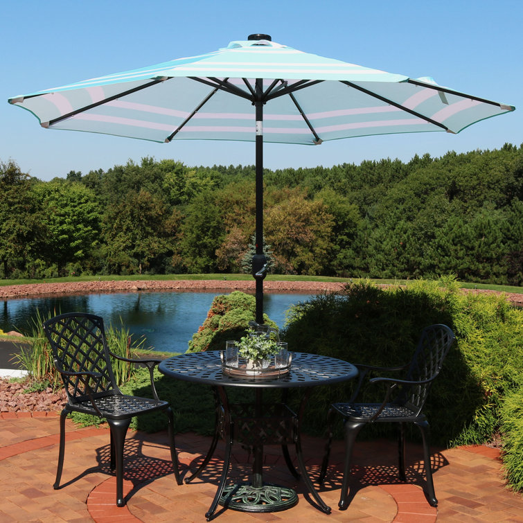 Inman 9' Lighted Market Umbrella