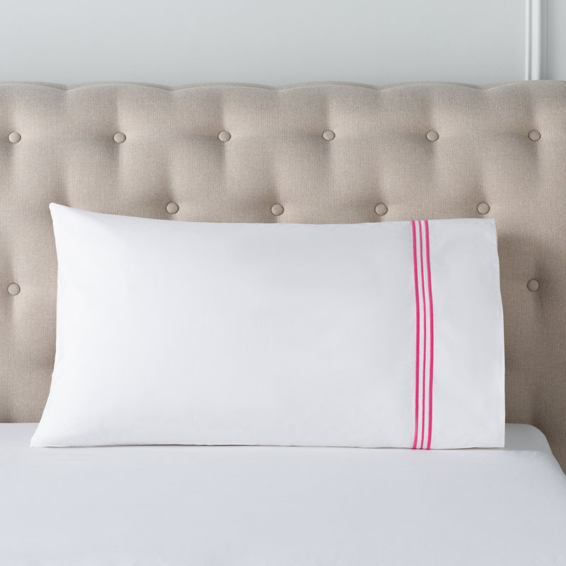 Trio Pillowcases (Pair), Standard Pillowcases, Fuchsia