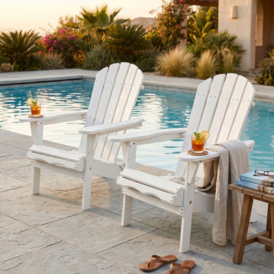 Wood Lounge Patio Chair for Garden Outdoor