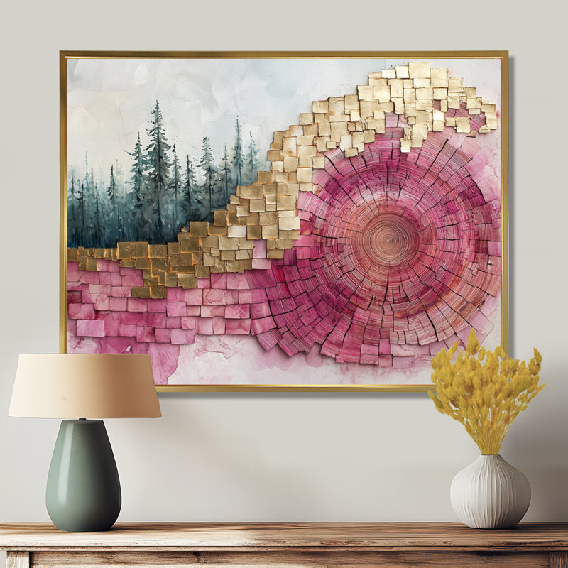 Genovieve - Landscapes Large Wall Art, H 16 po x l 32 po, Picture Framed, Doré