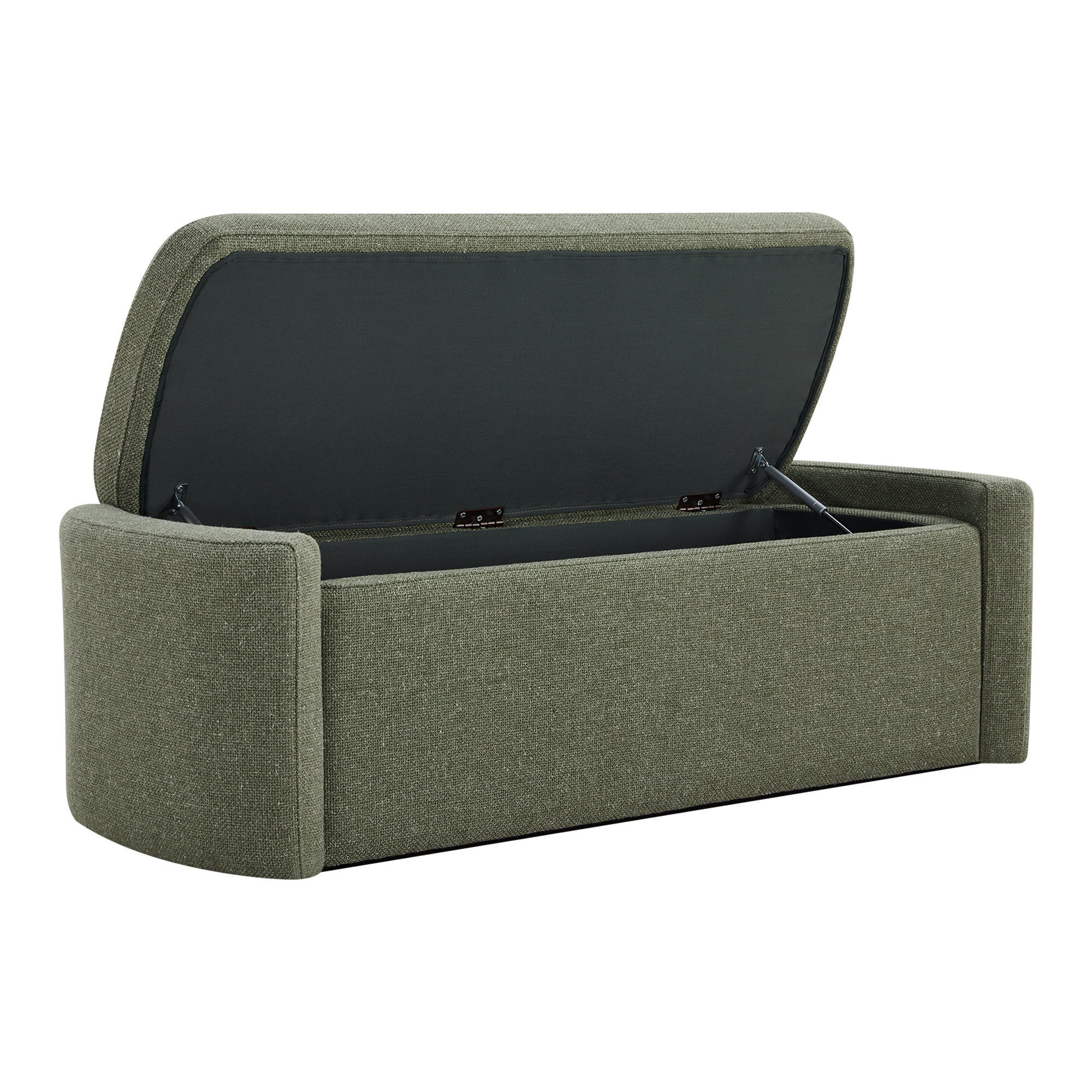 Upholstered Ottoman, Green