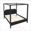 Grand lit plateforme à baldaquin en bois avec tête de lit robuste et pieds de soutien pour un sommeil élégant et durable-646910497-646910503