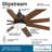 65" 8 - Blade Outdoor LED Standard Ceiling Fan with Remote Control and Light Kit Included