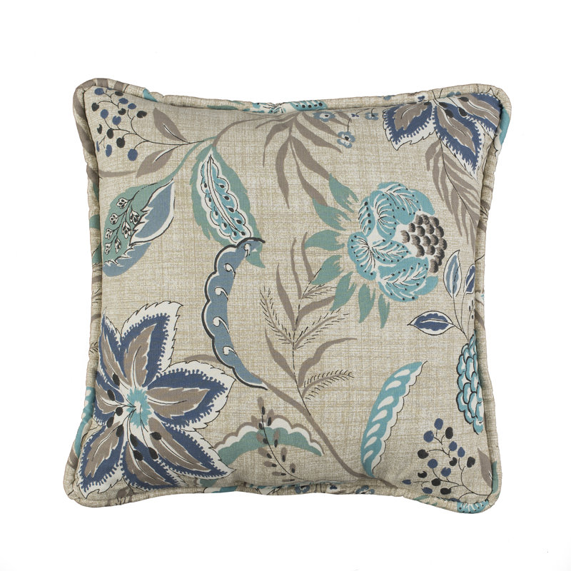 Tradewinds Tropical Cotton Floral Square Pillow