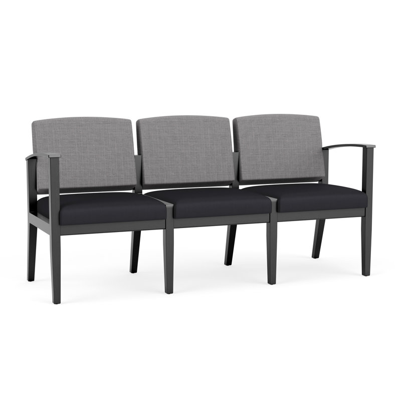 Canapé 3 places, Noir, Gris Chambray / noir Patriot Plus