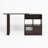 Modern Walnut Bar Cabinet With Rotating Top – 6 Storage Spaces & Ribbed Glass Doors For Dining & Living Room