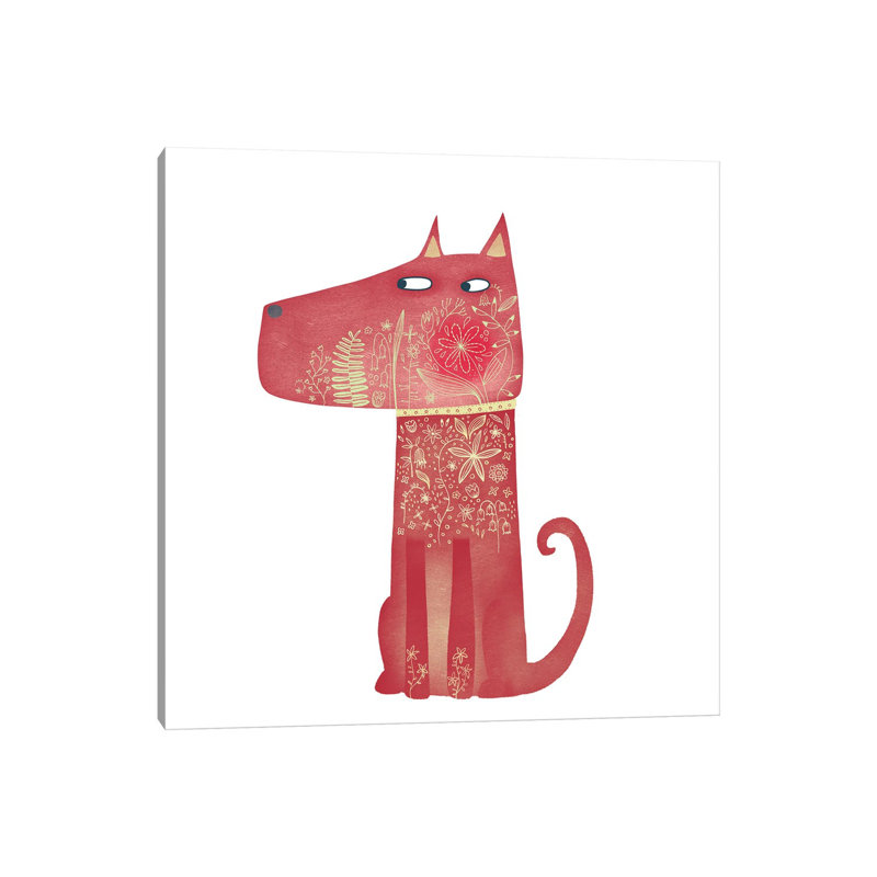 Flowerhound by Nic Squirrell - Wrapped Canvas Print, 30.48cm H x 30.48cm W