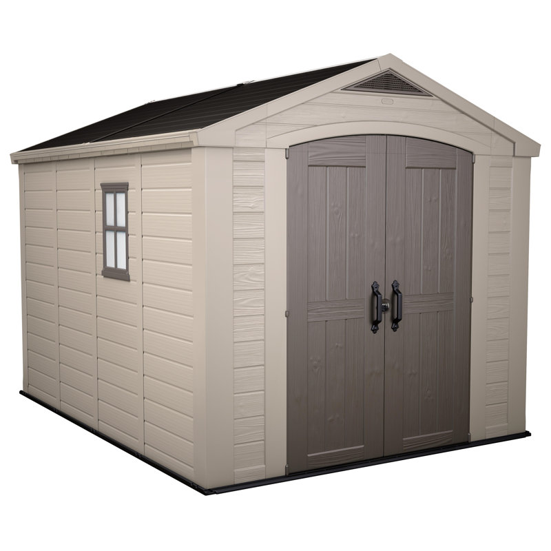 Keter Factor 8 ft. W x 11 ft. D Apex Outdoor Garden Shed