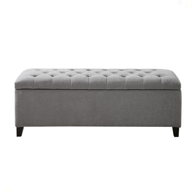 Banc de rangement capitonné à fermeture douce
