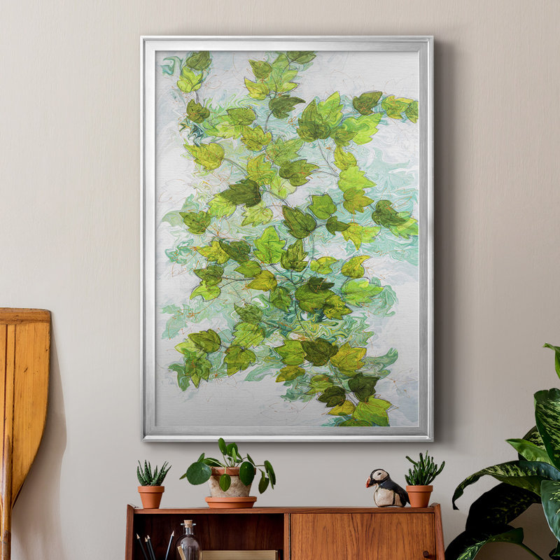 Ivy Premium, reproduction encadrée prête à être accrochée, H 36,5 po x l 26,5 po x P 1 po, Argent