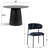 5-Piece Round White Oak Dining Table Set For 4-283618648