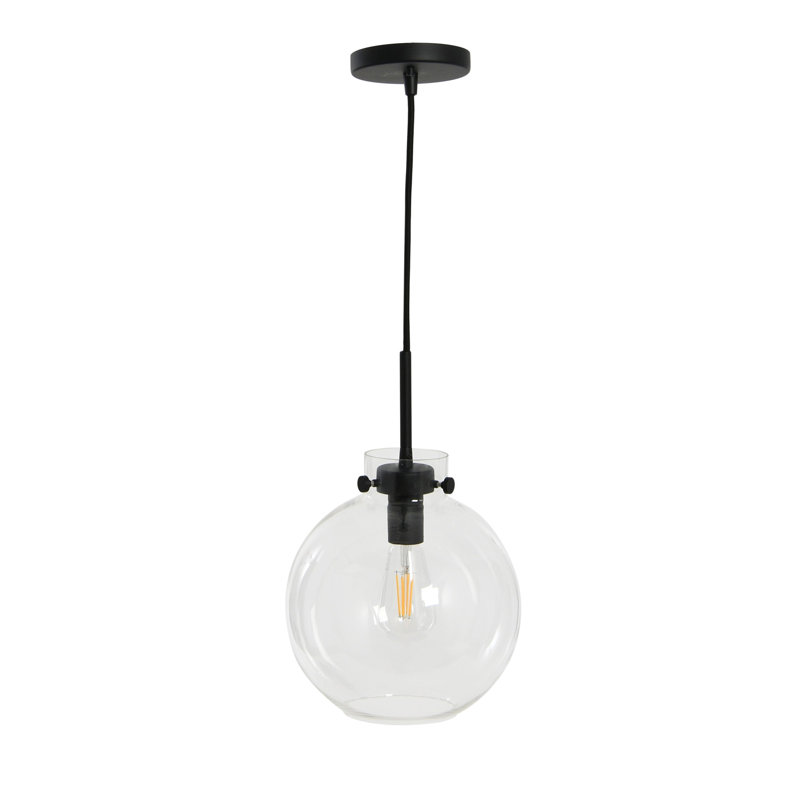 Plafonnier rond en métal Ossabaw, noir mat, Noir mat