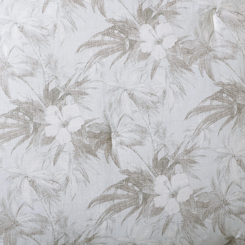 Beachway Blooms King Gray Cotton Duvet Cover Set
