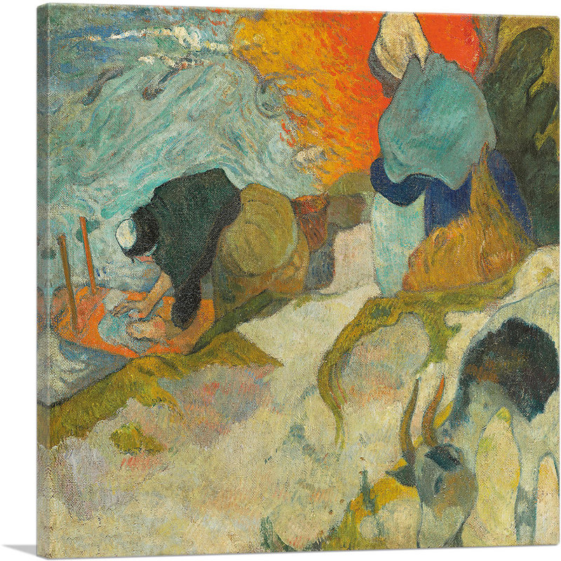 Lavandières à Arles, 1888 - reproduction, H 36 po x l 36 po x P 0,75 po