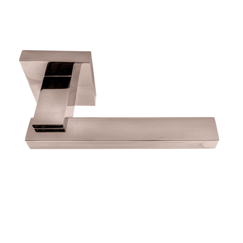 Ensemble de levier Alpine 96 avec rosette carrée, Laiton satiné, 1, Double Dummy