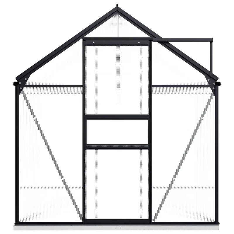 6 Ft D x 14 Ft W Greenhouse, 195cm H x 190cm W x 370cm D