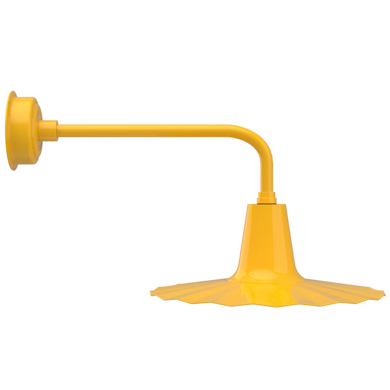 Iris LED Wall Light, 7.5" H x 20" W x 20" D, Yellow