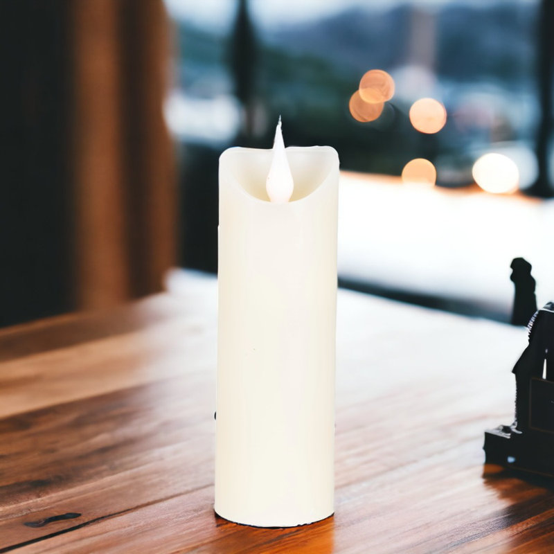 Bougie sans flamme et sans parfum, H 7 po x l 2 po x P 2 po