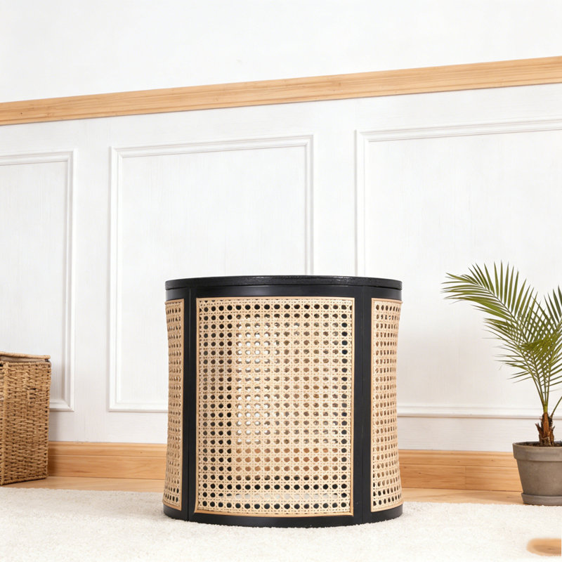 Table de bout ronde 15,70 po, Noir