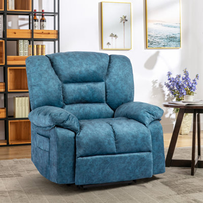 Fauteuil inclinable manuel standard surdimensionné en velours de 49,2 po de largeur