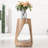 Patio Round Hollow Side Table, Wood-Like Texture