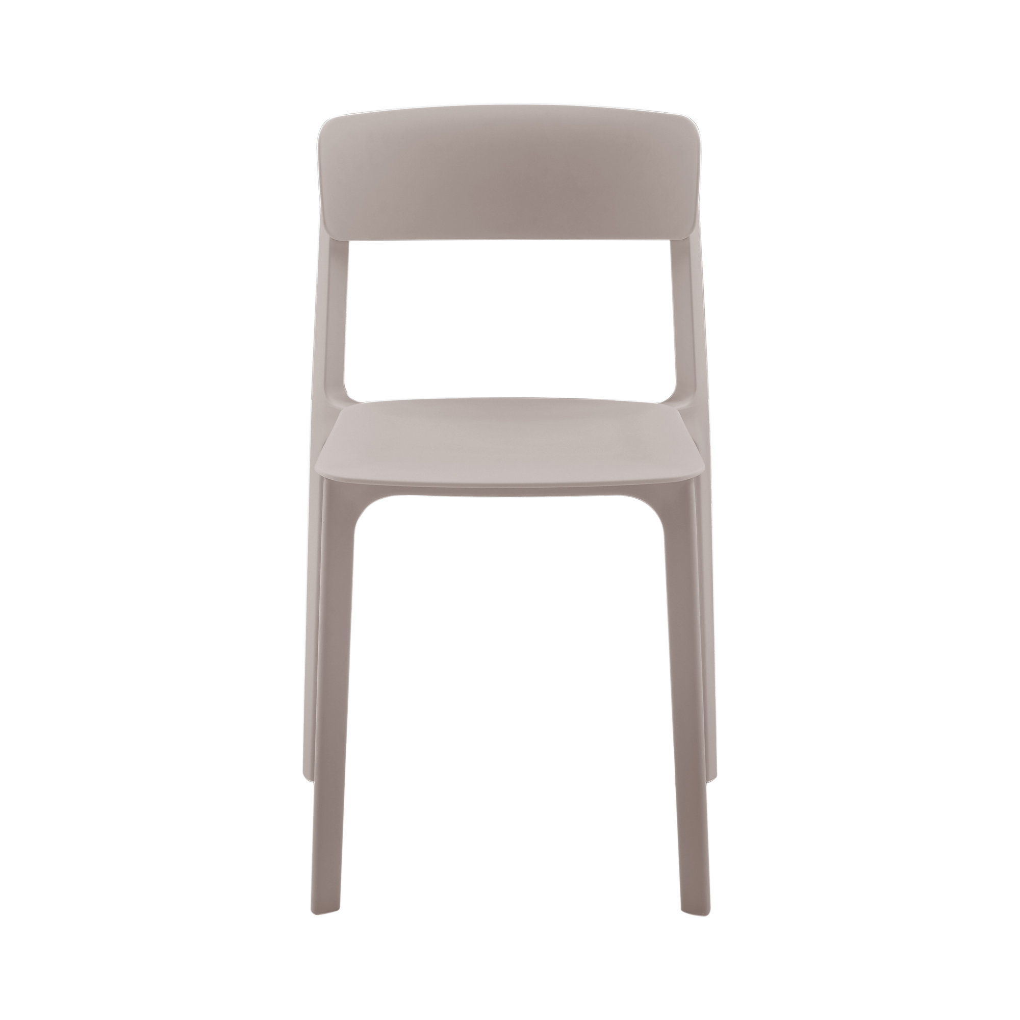 Vowa Stacking Patio Dining Side Chair, Tan