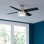 Ventilateur de plafond encastré à 4 pales à profil bas de 44 po avec lumières Dempsey