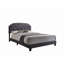 Lit en tissu gris