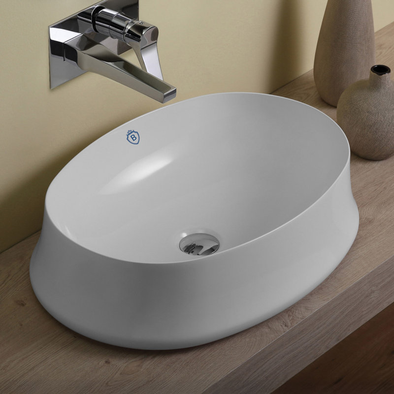 Lavabo au-dessus de la cuve avec drain central 24 "Whitehaus