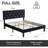 Black Full Size Velvet Upholstered Platform Bed Frame with Diamond Tufted Headboard, No Box Spring Needed-809376600-805318854
