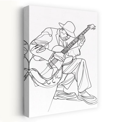 Art mural abstrait contemporain Blues