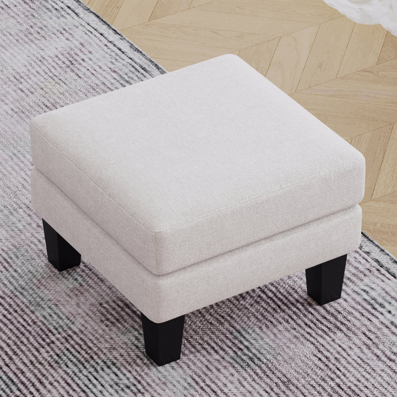 Repose-pieds rembourré en tissu, pour le salon