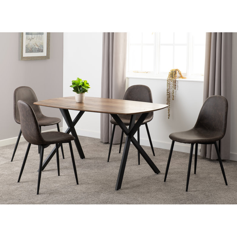 Alayna 4 - Person Dining Set, Medium Oak Effect