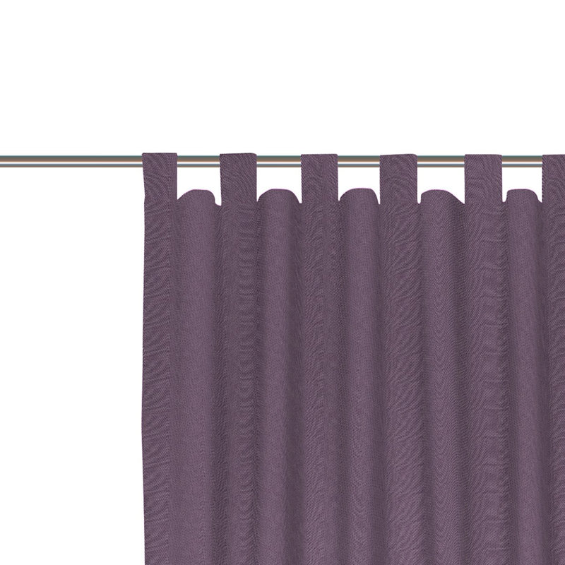 Uni Collection 100% Cotton Room Darkening Curtain Single Panel, 142cm Width x 375cm Drop, Aubergine
