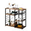 Étagère de boulanger standard en fer 35,43 po avec tablettes en bois et micro-ondes Sady