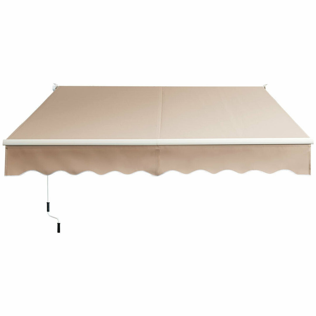 116" W x 99" D Slope Patio Awning Beige S-nova 