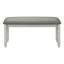 Banc transitionnel rectangulaire rembourré, banc de siège rembourré en mousse grise de 41 pouces, banc d'appoint robuste à pieds en bois massif, banc de salle à manger polyvalent pour salle à manger avec capacité de poids de 300 lb