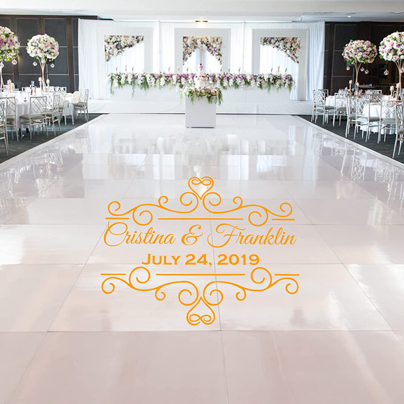 Signe de cadeau de décoration de mariage, H 26 po x l 32,5 po x P 0,01 po, Orange