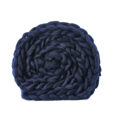Jeté tricoté en polyester de couleur unie