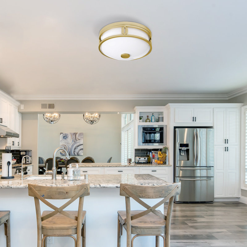 12" Round 2-light Flush Mount Ceiling Light