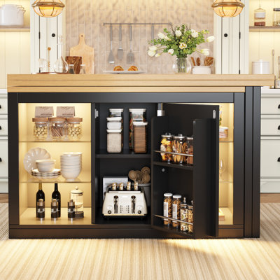197 cm W Kitchen Island with Top